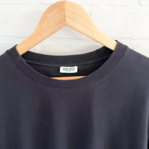 Kenzo Paris Men’s Tee Black Cotton blend Minimalist Elevated Basic Luxury Sz L - Picture 7 of 10
